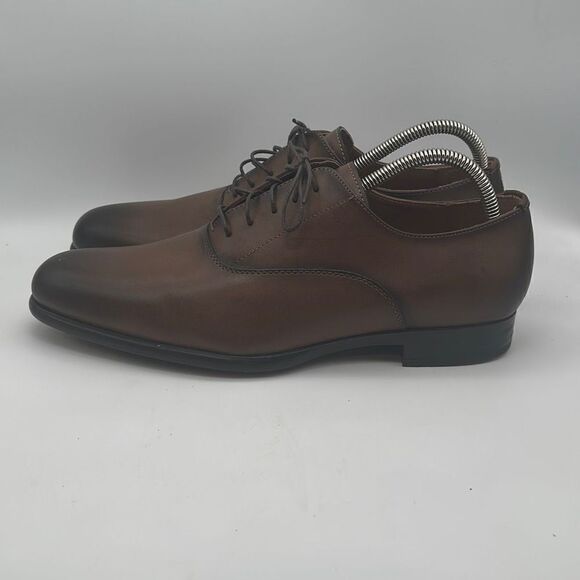 Ecco Men's Melbourne Plain-Toe Oxfords Amber Brown Size 10M‎ - Picture 3 of 7